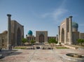 Minarets of Registan, Samarkand Royalty Free Stock Photo