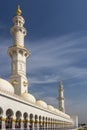 The 2 minarets of Sheikh Zayed Grand Mosque