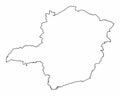 Minas Gerais State outline map