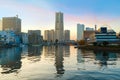 Minatomirai Area With Skyscrapers in the Evening Nearby Yokohama Port