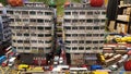 Minature scale model toy of a Hong Kong block