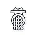 Mince icon. Mincemeat, forcemeat, minced meat illustration. Vector isolated linear icon contour shape outline. Thin line