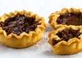 Delicious Mince pie isolated on white background.