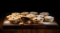 mince pies on a chopping board