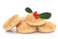 Mince Pies and Holly Royalty Free Stock Photo