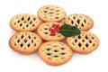Mince Pies and Holly Royalty Free Stock Photo