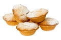 Mince pies with icing sugar dusting Royalty Free Stock Photo