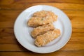 Minced batter fried prawn Royalty Free Stock Photo