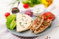 Minced Lula kebab grilled turkey chicken