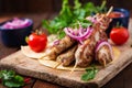 Minced Lula kebab grilled turkey chicken