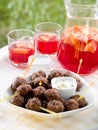 Minced meat ball Royalty Free Stock Photo