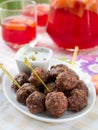 Minced meat ball Royalty Free Stock Photo