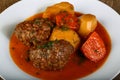 Minced meat balls with potato Royalty Free Stock Photo