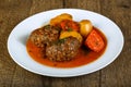 Minced meat balls with potato Royalty Free Stock Photo