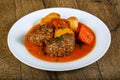 Minced meat balls with potato Royalty Free Stock Photo