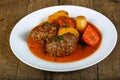 Minced meat balls with potato Royalty Free Stock Photo