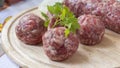 Minced meat balls Royalty Free Stock Photo