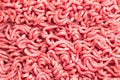 Minced meat, beef mince, forcemeat, fresh raw uncooked ground meat texture, close up, food background