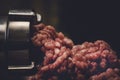 Minced meat grinder close-up Royalty Free Stock Photo
