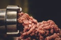 Minced meat grinder close-up Royalty Free Stock Photo