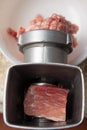 Minced meat grinder Royalty Free Stock Photo