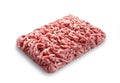 Minced meat, ground beef isolated on white background. Raw food Royalty Free Stock Photo