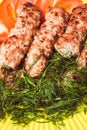Minced meat kebab Royalty Free Stock Photo