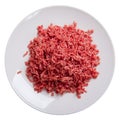 Minced meat on the plate