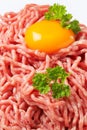 Minced meat with yolk