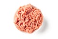 Raw minced meat isolated on white background Royalty Free Stock Photo