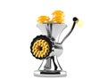 Mincer with coins