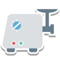 Mincer Machine Isolated Vector Icon editable