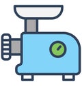 Mincer Machine Isolated Vector icon which can be easily modified or edit