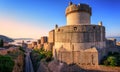 Minceta Tower and Dubrovnik City Walls, Croatia Royalty Free Stock Photo