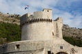 Minceta Tower Tvrdava Minceta, the strong fort and the highest point of Dubrovnik City Walls Royalty Free Stock Photo