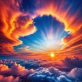 mind altering hallucinogenic sunrise seen in multidimensional dreamlike and