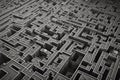 mind-bending optical illusion of a maze on an infinite plane