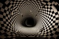 mind-bending optical illusion of a spinning tunnel, with the stars visible in the background Royalty Free Stock Photo