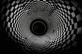mind-bending optical illusion of a spinning tunnel, with the stars visible in the background Royalty Free Stock Photo