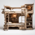 Mind-bending Sculpture-inspired Bunk Bed With Bookshelves