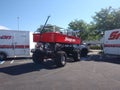 Mind Blowing Radio Flyer Wagons on the asphalt, clear sky background