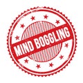 MIND BOGGLING text written on red grungy round stamp Royalty Free Stock Photo