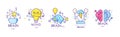 Mind and Brain Energy Original Logo Design Vector Set