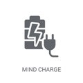 Mind Charge icon. Trendy Mind Charge logo concept on white background from Productivity collection