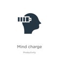 Mind charge icon vector. Trendy flat mind charge icon from productivity collection isolated on white background. Vector