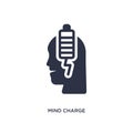 mind charge icon on white background. Simple element illustration from productivity concept