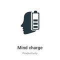 Mind charge vector icon on white background. Flat vector mind charge icon symbol sign from modern productivity collection for