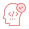 Mind coding color line icon Royalty Free Stock Photo
