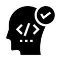 Mind coding glyphs icon Royalty Free Stock Photo