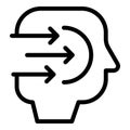 Mind comfort zone icon outline vector. Work escape